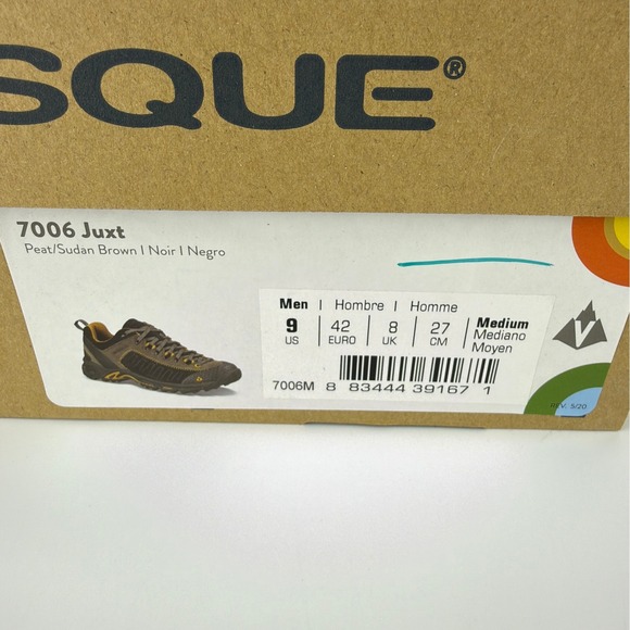 Vasque Juxt 7006 Hiking Shoes Peat Sudan Brown Mens 9M Low Top NIB